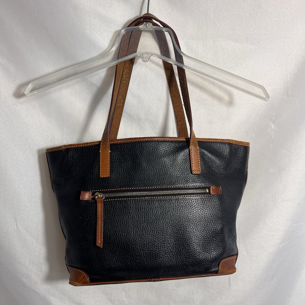 Dooney And Bourke Black Pebble Leather Charleston Large Shopper Tote  *see - Picture 3 of 15